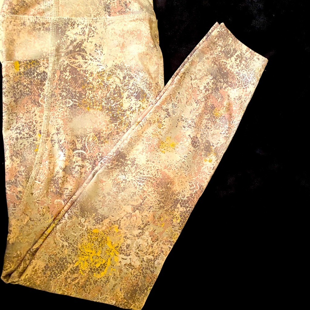 NEW Super Beautiful Luxury pink gold active yoga pants - Picture 7 of 10